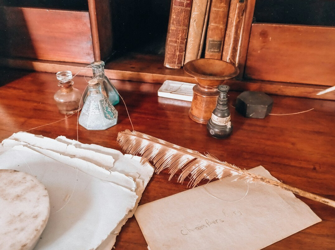 vintage letter on desk