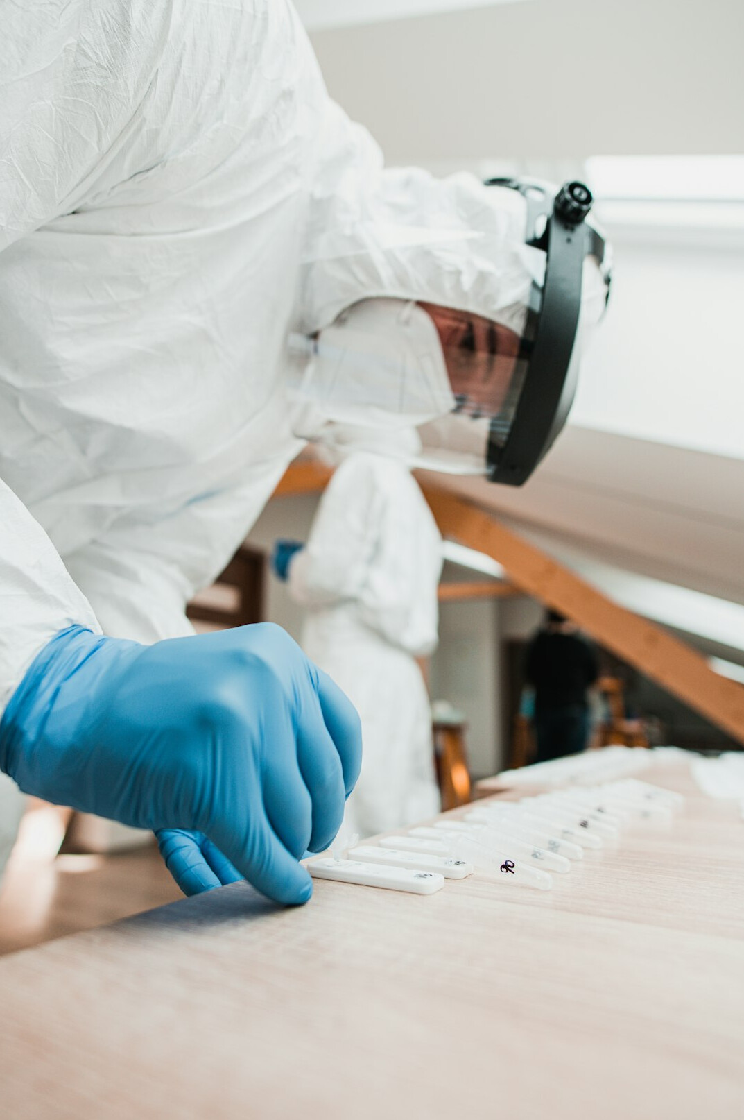 forensic scientist analyzing evidence