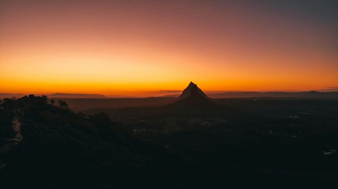 ancient pyramid at sunset