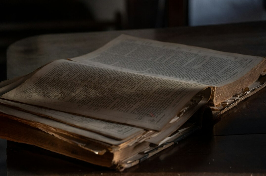 detective reading old book